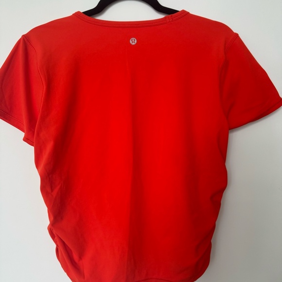 Red Lululemon Crop Tee - Picture 4 of 5